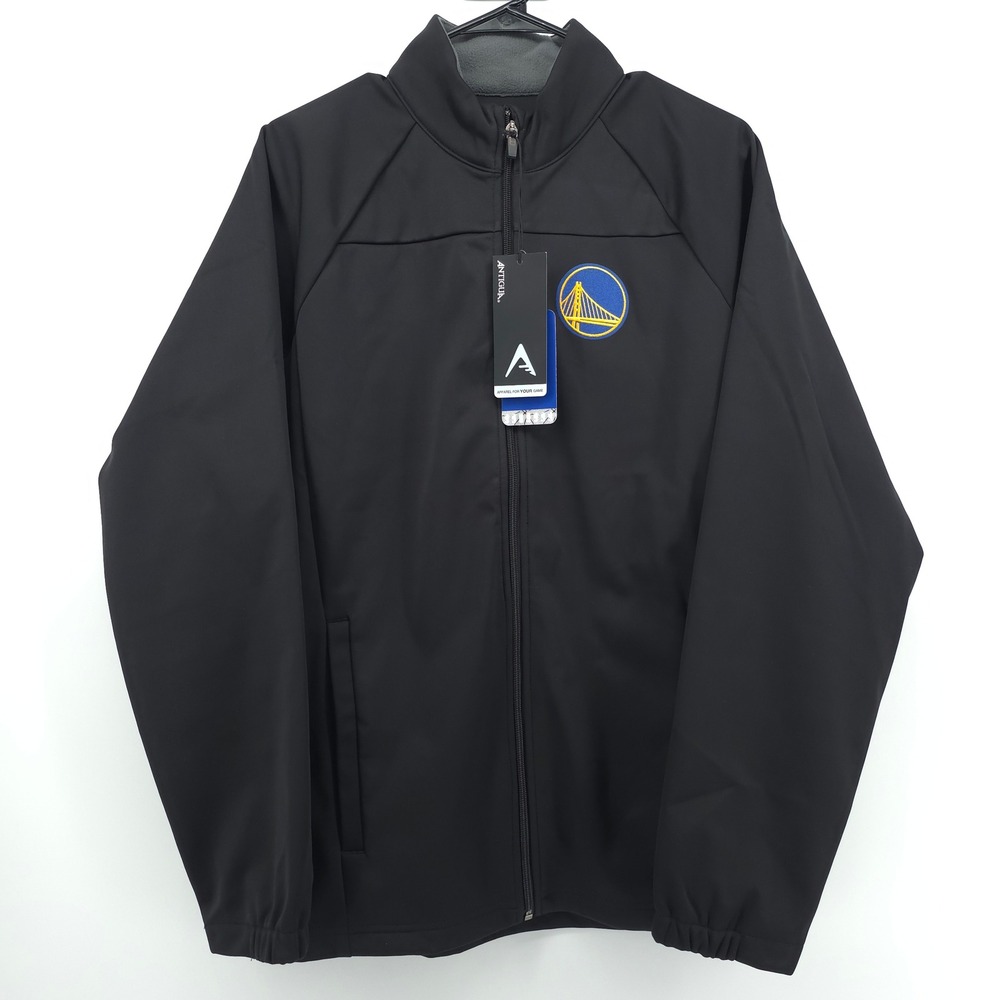 Antigua Golden State Warriors Mens Jacket M Black NBA Softshell NWT